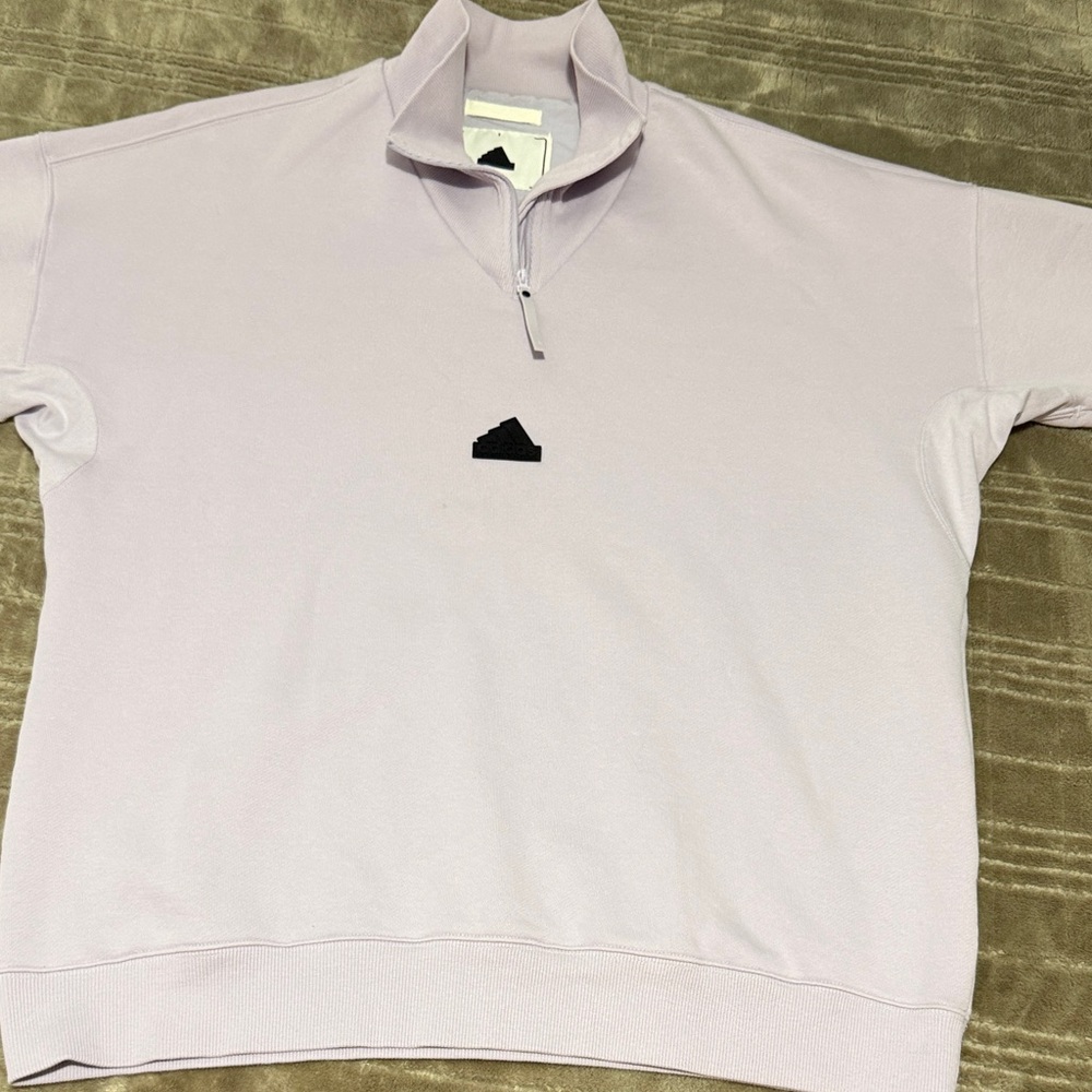Adidas Lavender V-Neck Sweater